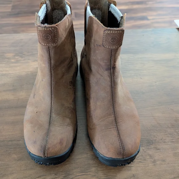 Timberland Brown Leather Boots Womens Size 6 - Picture 2 of 6